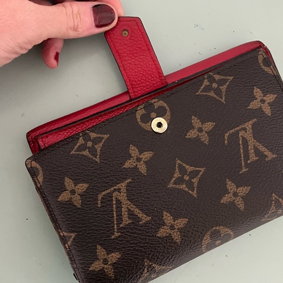 Louis Vuitton Cerise Pallas Compact Monogram & Red Leather Wallet CA4175 - Picture 7 of 17